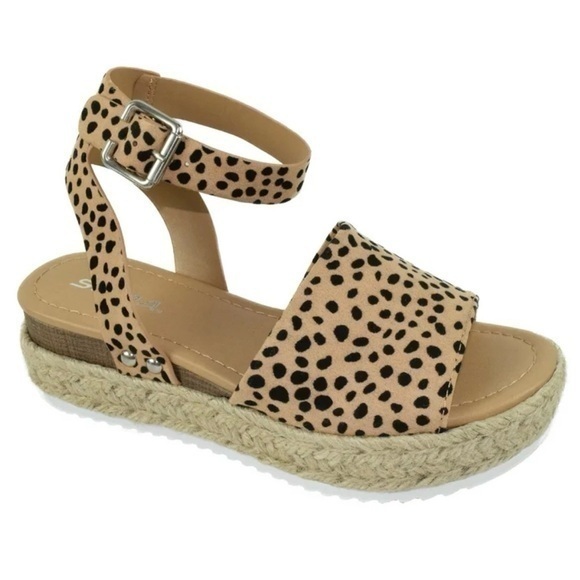 Soda Shoes - Soda Leopard Print Women's Espadrille